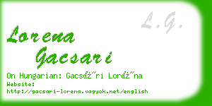 lorena gacsari business card